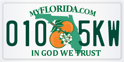 FL license plate 0105KW