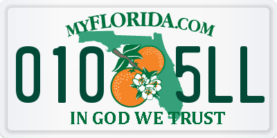 FL license plate 0105LL