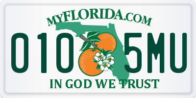 FL license plate 0105MU