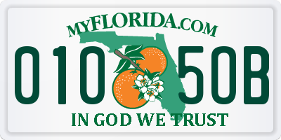 FL license plate 0105OB