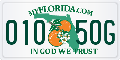FL license plate 0105OG