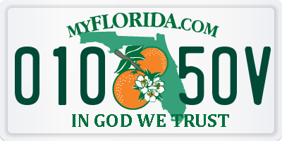 FL license plate 0105OV