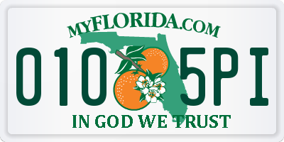 FL license plate 0105PI