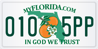FL license plate 0105PP