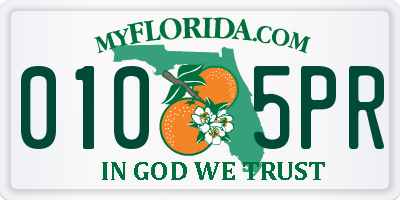 FL license plate 0105PR