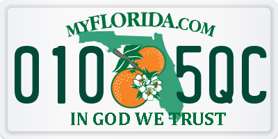 FL license plate 0105QC