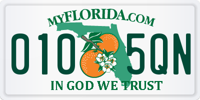 FL license plate 0105QN