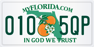 FL license plate 0105QP