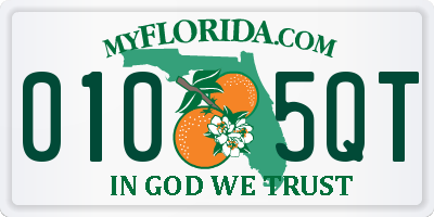 FL license plate 0105QT