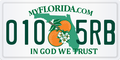 FL license plate 0105RB