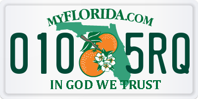 FL license plate 0105RQ