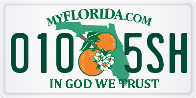 FL license plate 0105SH