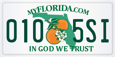 FL license plate 0105SI