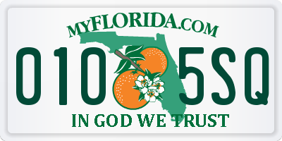 FL license plate 0105SQ