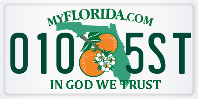 FL license plate 0105ST