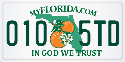 FL license plate 0105TD