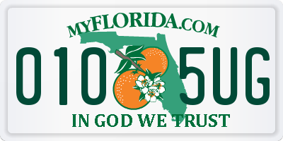 FL license plate 0105UG