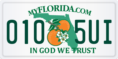 FL license plate 0105UI