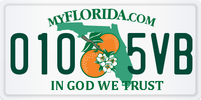 FL license plate 0105VB