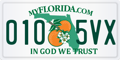 FL license plate 0105VX