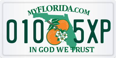 FL license plate 0105XP