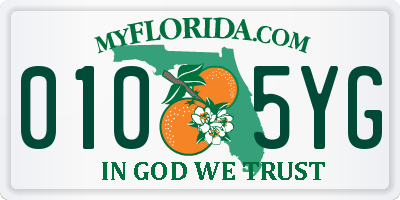 FL license plate 0105YG