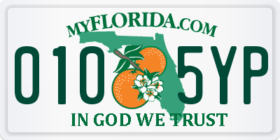 FL license plate 0105YP