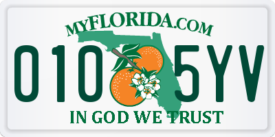 FL license plate 0105YV