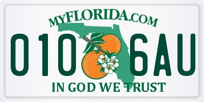 FL license plate 0106AU