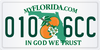 FL license plate 0106CC