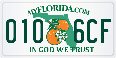FL license plate 0106CF
