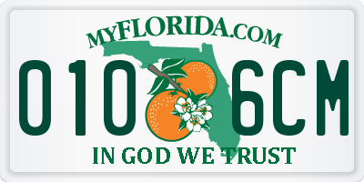 FL license plate 0106CM