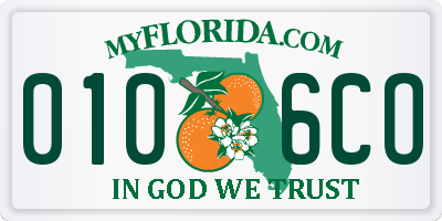 FL license plate 0106CO