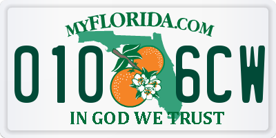FL license plate 0106CW