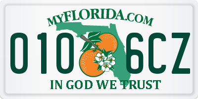 FL license plate 0106CZ