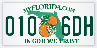 FL license plate 0106DH