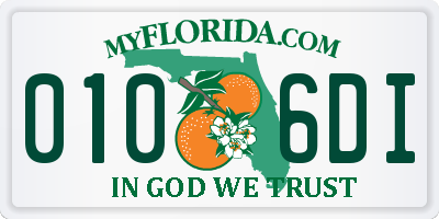 FL license plate 0106DI