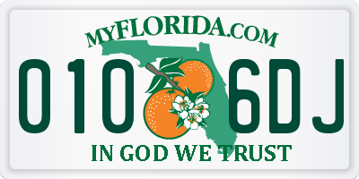 FL license plate 0106DJ