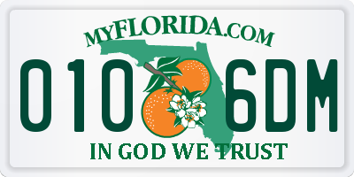 FL license plate 0106DM
