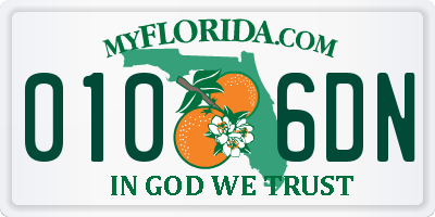 FL license plate 0106DN