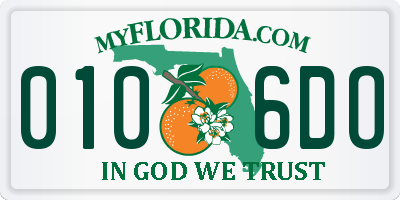 FL license plate 0106DO