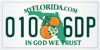 FL license plate 0106DP