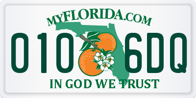 FL license plate 0106DQ