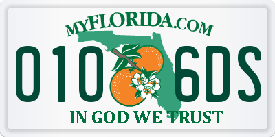 FL license plate 0106DS