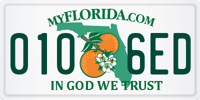 FL license plate 0106ED