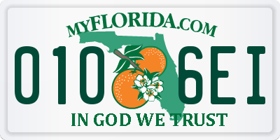FL license plate 0106EI