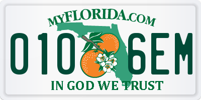 FL license plate 0106EM