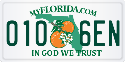 FL license plate 0106EN