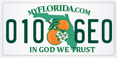 FL license plate 0106EO