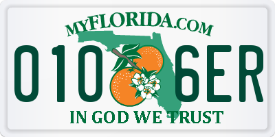 FL license plate 0106ER